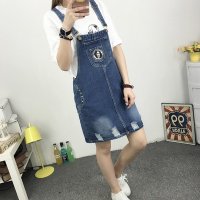 格缇妃 ぶ新品女装无袖连衣裙牛仔背带裙短裙子裙装春