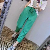 格缇妃 ぶ9835#夏新款时尚女装圆领短袖T恤 九分裤休闲两件套装女