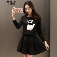 格缇妃 δ2016韩版套装裙两件套短裙修身高腰半身裙连衣裙8006#