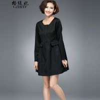 格缇妃 δ2016新款大码女装长袖连衣裙显瘦修身裙子8101#
