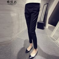 格缇妃 δ2015秋冬款胖MM时尚休闲修身大码哈伦裤铅笔裤国52298328