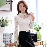 格缇妃 δ2015秋装蕾丝长袖秋装新款T恤打底衫代130280237