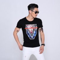 格缇妃 ぶ 2016夏装新品印花韩版男士短袖T恤 男装708
