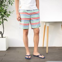 格缇妃 ぶ 条纹 短裤五分裤沙滩裤男装宽松休闲夏季新款K518