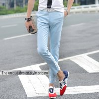 格缇妃 ぶ 韩版新款九分裤夏休闲男装修身小脚裤538