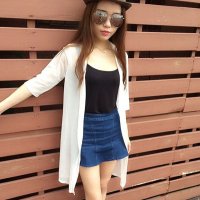 格缇妃 ぶ2016雪纺网纱开衫空调衫中长款披肩外套夏新609