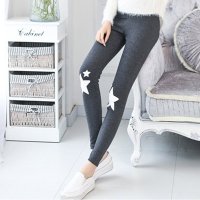 格缇妃 ぶ2016孕妇打底裤春秋高弹纯棉印花时尚韩版修身显瘦托腹长裤719