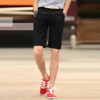 格缇妃 ぶ2016夏季韩版7分休闲裤男士五分裤潮男装修身沙滩裤短裤605#