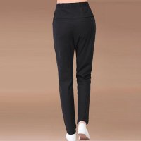 格缇妃 ぶ8968#夏棉麻松紧腰大码纯色休闲裤 简约亚麻直筒九分哈伦裤.