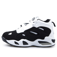 新款时尚跑步鞋男士网面透气篮球鞋魔术贴气垫运动鞋女潮流情侣鞋