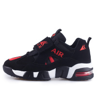 秋季气垫篮球鞋男士低帮透气运动鞋魔术贴休闲鞋韩版厚底战靴时尚潮鞋