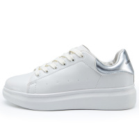 韩版厚底小白鞋女时尚潮流系带女鞋秋季新款运动鞋舒适板鞋