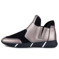 新款中帮运动休闲鞋女秋冬季韩版单鞋松紧带套脚鞋潮