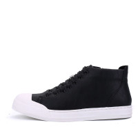 韩版青少年板鞋男冬季高帮休闲鞋潮中帮男鞋加绒保暖棉鞋