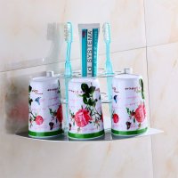 太空铝牙杯架 卫浴牙刷漱口杯架 牙刷架 太空铝杯架 太空铝牙具架 三角形 浴室置物架 卫生间厕所置物架