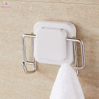 easy.day厨房浴室吸盘挂钩 无痕粘钩不锈钢衣服衣架衣帽钩 双钩