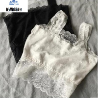 夏季防走光抹胸背心女短款裹胸蕾丝吊带女薄款内衣打底衫上衣