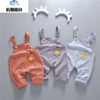 童装夏装儿童宝宝背带裤短裤男童裤子女童婴儿七分休闲1-4岁