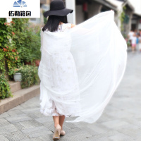 大丝巾披肩女夏2018雪纺围巾韩版纱巾海边两用1