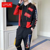 UYUK潮牌秋季休闲工装裤子两件套青少年运动套装A822P88控118