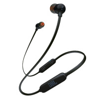 JBL T110BT 无线蓝牙耳机 入耳式耳机 吸磁式耳机 三键线控有线耳机 带麦克风 HIFI 黑色