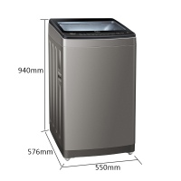 海尔（Haier） 双动力直驱变频波轮洗衣机 全自动家用S8518BZ61 8.5公斤 银灰色