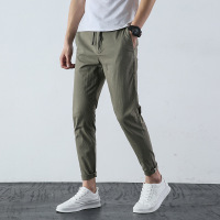 LEEVIRHINO秋冬新款男士休闲裤青中年弹力商务修身直筒休闲裤棉质男裤运动裤长裤子李维犀牛