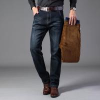 冬季男士牛仔裤 男士商务宽松直筒弹力加绒牛仔裤长裤子李维犀牛LEEVIRHINO-ZT2
