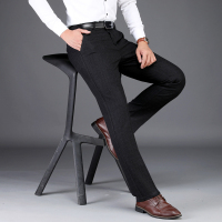 李维犀牛(LEEVIRHINO)秋冬新款中老年高腰商务宽松直筒裤免烫休闲男士西裤男装长裤