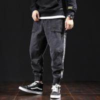 LEEVIRHINO2021秋冬新款男士牛仔裤日系哈伦直筒潮流时尚宽松百搭哈伦裤长裤-6李维犀牛