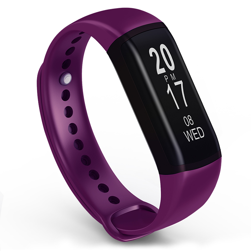 仓库B19 血压测量心率监测来电提醒触摸智能手环 运动健康卡路里持久电量手表安卓苹果 紫色
