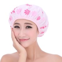 MUKUN沐坤 时尚双层加厚防水成人沐浴帽 洗澡帽子 水浴帽 洗头帽粉色