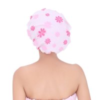 MUKUN沐坤 时尚双层加厚防水成人沐浴帽 洗澡帽子 水浴帽 洗头帽粉色