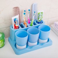 牙刷架漱口杯套装韩国三口之家牙膏盒洗漱刷牙杯牙缸带杯子