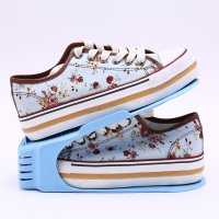 韩式一体式创意环保塑料双层收纳鞋架 鞋柜收纳架8只装