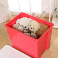 2只装 65L衣服收纳箱大号塑料储物箱儿童玩具整理箱有盖