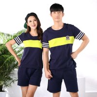 两套价夏季情侣睡衣女夏纯棉短袖休闲运动套头男女家居服套装夏款
