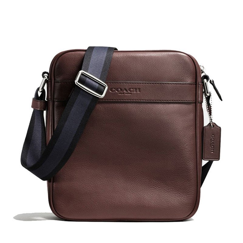 coach蔻驰f71723男款时尚真皮单肩斜挎包