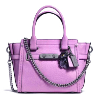 Coach蔻驰 Willow 粉紫色真皮Swagger单肩手提包 57331/57332 粉紫色