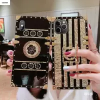 VMONN女神花朵适用苹果12手机壳iPhone12promax名媛Pro方形max带指环扣mini硅胶高端水钻高级