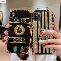 VMONN女神花朵适用苹果X手机壳iPhonexsmax名媛xmax方形xr带指环扣mas硅胶软壳s高端水钻高级感时