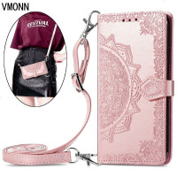 VMONN荣耀50Pro手机壳全包防摔 荣耀50se翻盖保护套挂绳可插卡皮套新款