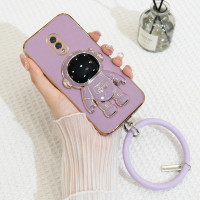 VMONN适用于vivoy53s手机壳电镀立体宇航员带支架硅胶软壳太空人折叠手环圈防摔女款保护套