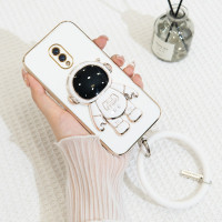 VMONN适用于vivoy55s手机壳电镀立体宇航员带支架硅胶软壳太空人折叠手环圈防摔女款保护套