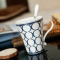 彩帮创意陶瓷杯子 马克杯套装 情侣杯水杯套装咖啡杯带盖带勺英伦风