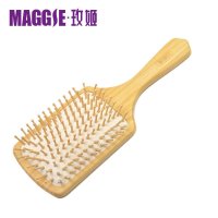 MAGGIE玫姬梳子卷发梳按摩梳气囊保健护发排骨梳头梳圆梳保健梳礼品梳MAGGIE玫姬竹木梳子DIY创意图案大板梳气囊梳