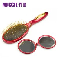 MAGGIE玫姬梳子卷发梳按摩梳气囊保健护发排骨梳头梳圆梳保健梳礼品梳玫姬创意梳子结婚礼物送礼婚庆梳镜套装化妆镜便携礼盒