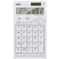 得力1251a学生财务会计计算器 时尚办公双电源12位计算机文具