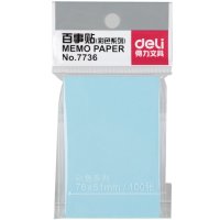 得力7736彩色3*2N次百事告示便利贴51*76mm便签纸一本