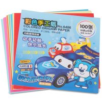 得力6406彩色手工纸 儿童手工折纸 手工剪纸 便条纸 100张